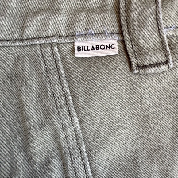Billabong women’s Y2K pants cargo pockets wide leg light green size 25 - Picture 4 of 5